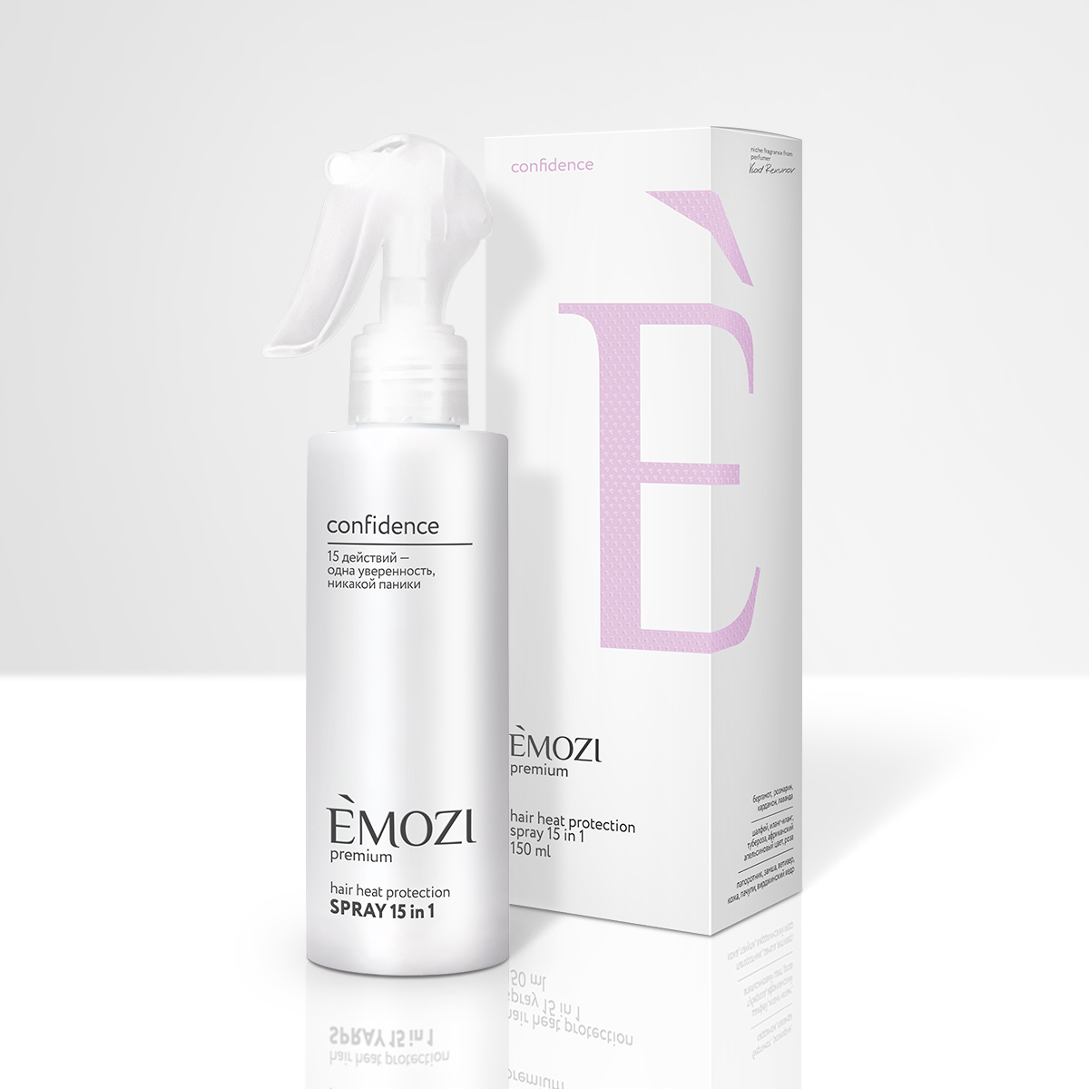 Спрей-термозащита 15 в 1 EMOZI Confidence HAIR HEAT PROTECTION SPRAY
